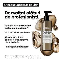 Set pentru par deteriorat L'Oréal Professionnel Serie Expert ABSOLUT REPAIR MOLECULAR (Sampon 500 ml + Crema 100 ml + Tratament 250 ml)